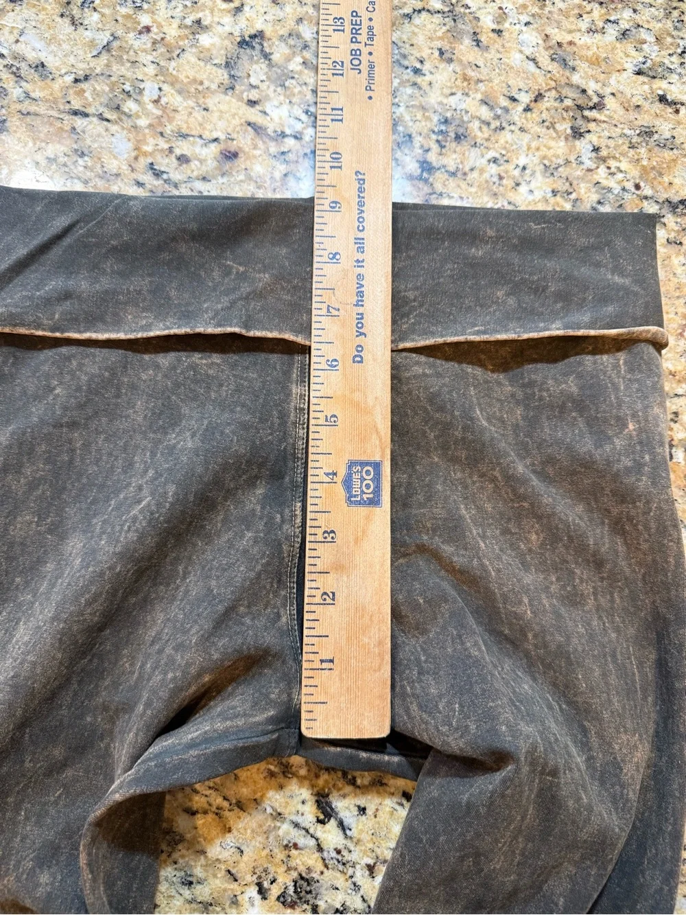 T-Party Fold Over brown Mineral Wash yoga Pilates flare Leggings Womens Sz small - Picture 5 of 6